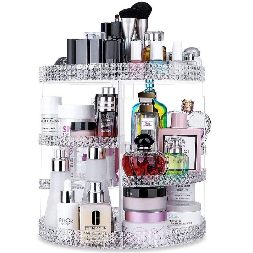 Adjustable Makeup Storage Makeup Organizer 360-Degree Rotating