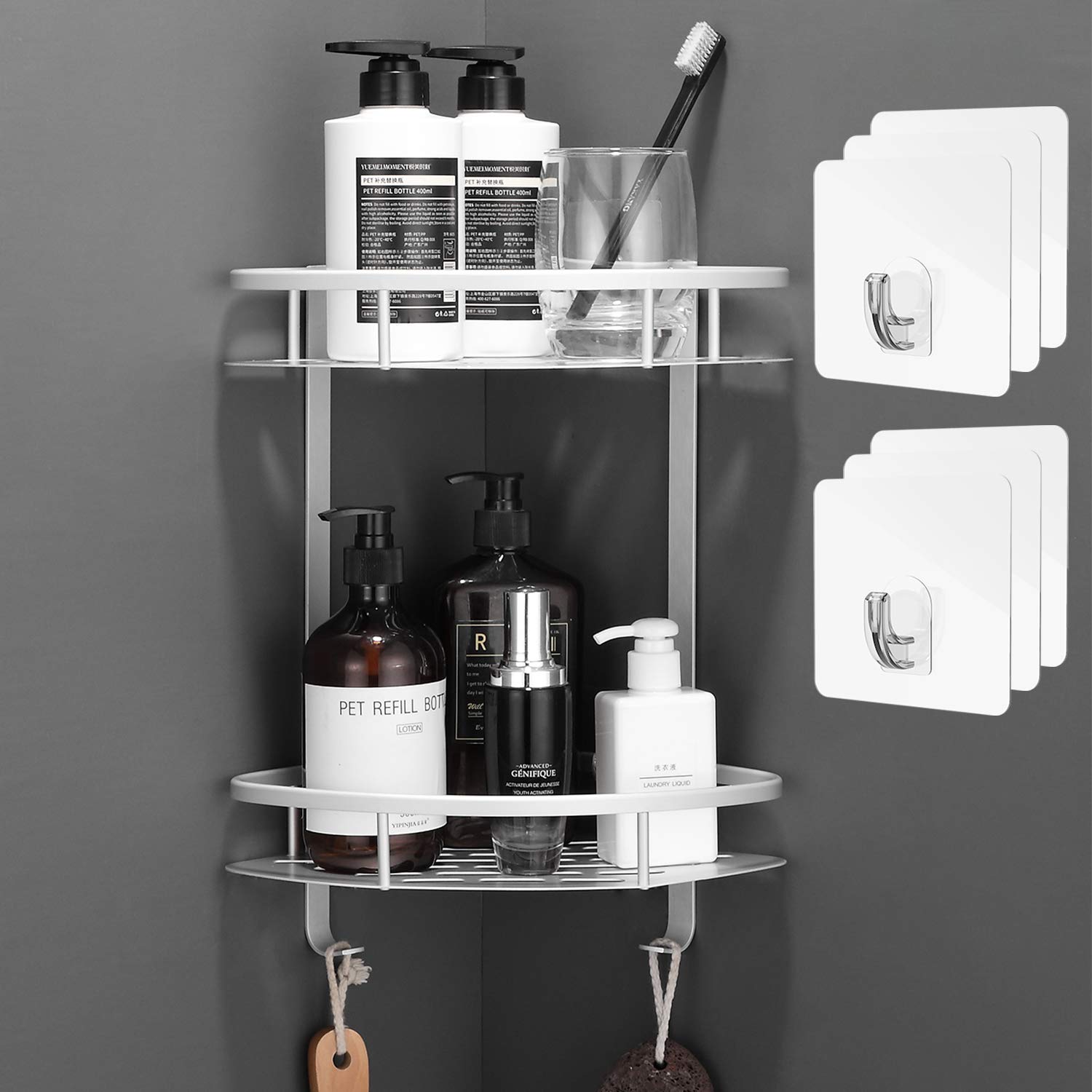 Corner Shower Caddy Storage Rack for Toilet, Shampoo