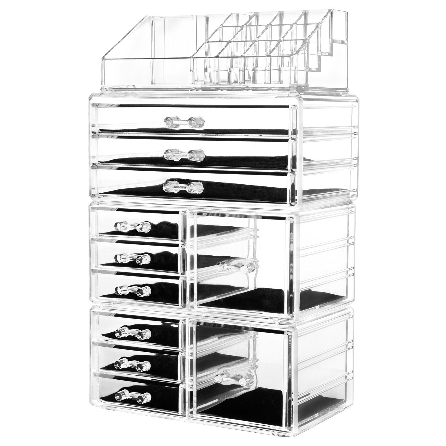 HBlife Acrylic Jewelry and Cosmetic Storage Drawers