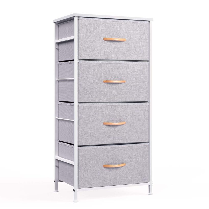 Drawer Fabric Dresser Storage Tower, Organizer Unit for Bedroom