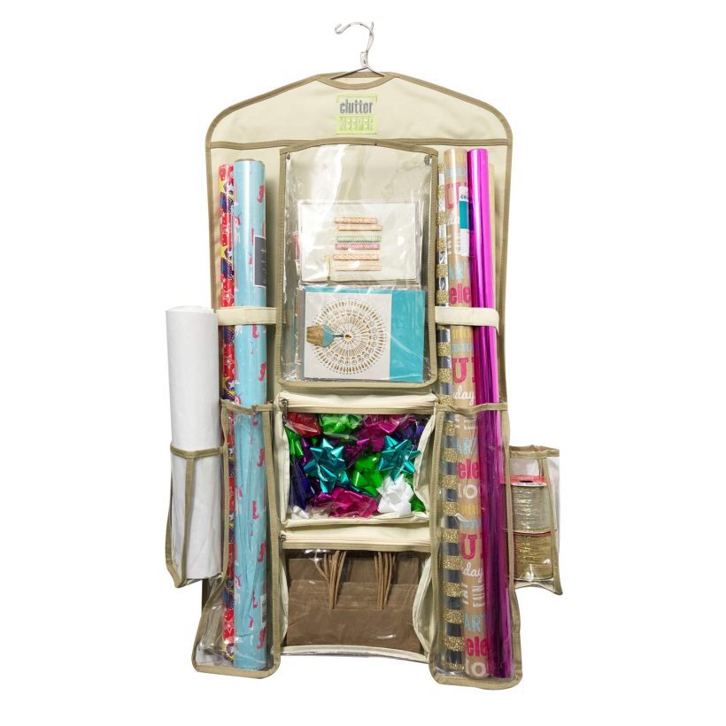 Clutter Keeper Deluxe Hanging Gift Wrap Storage Organizer