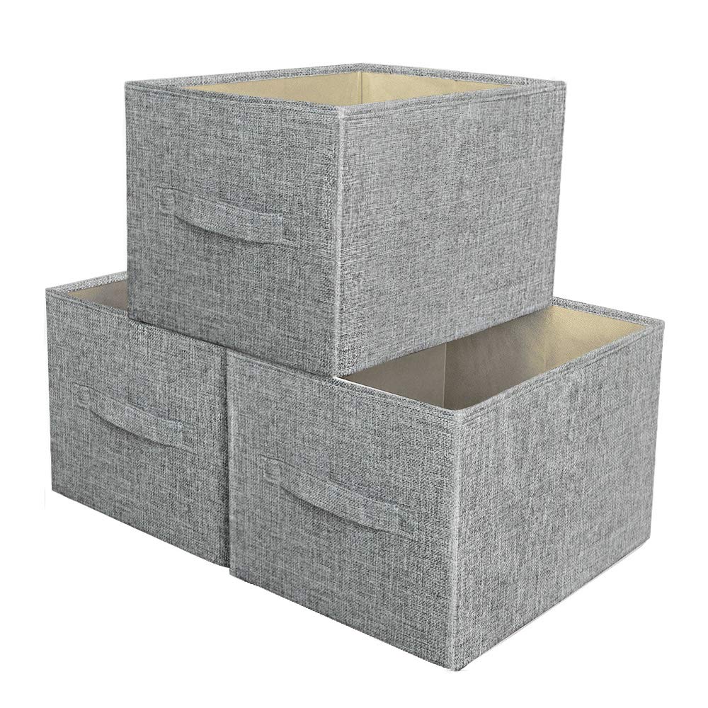 MAIMASHI Storage Basket for Shelves, 3 Pack Open Storage Bins