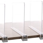 4PCS Multifunction Acrylic Shelf Dividers,Closets Shelf