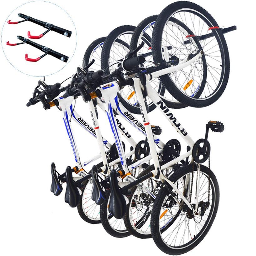 Maximize Your Space with Bike Wall Mount Storage Rack - Hang Up to 4 Bicycles Effortlessly