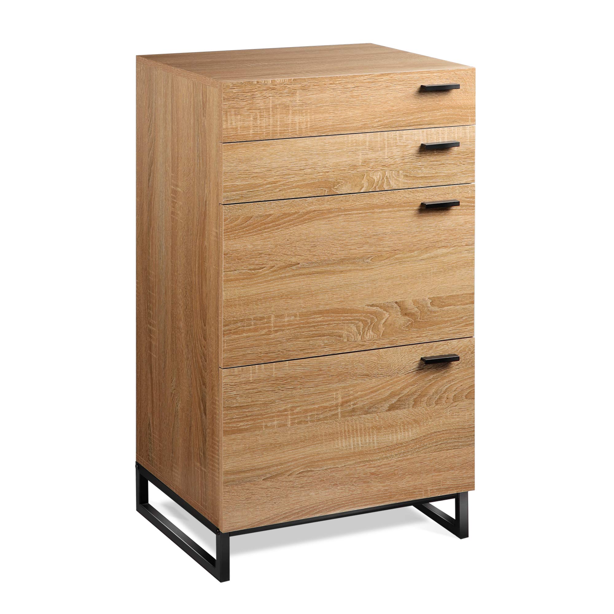 WLIVE 4 Drawer High Dresser, Drawer Chest, Storage Cabinet