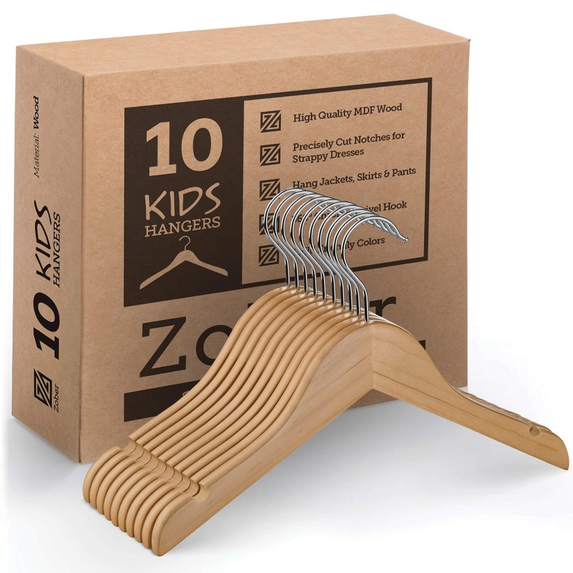 High-Grade Wooden Childrens/Kids Hangers (10 Pack)