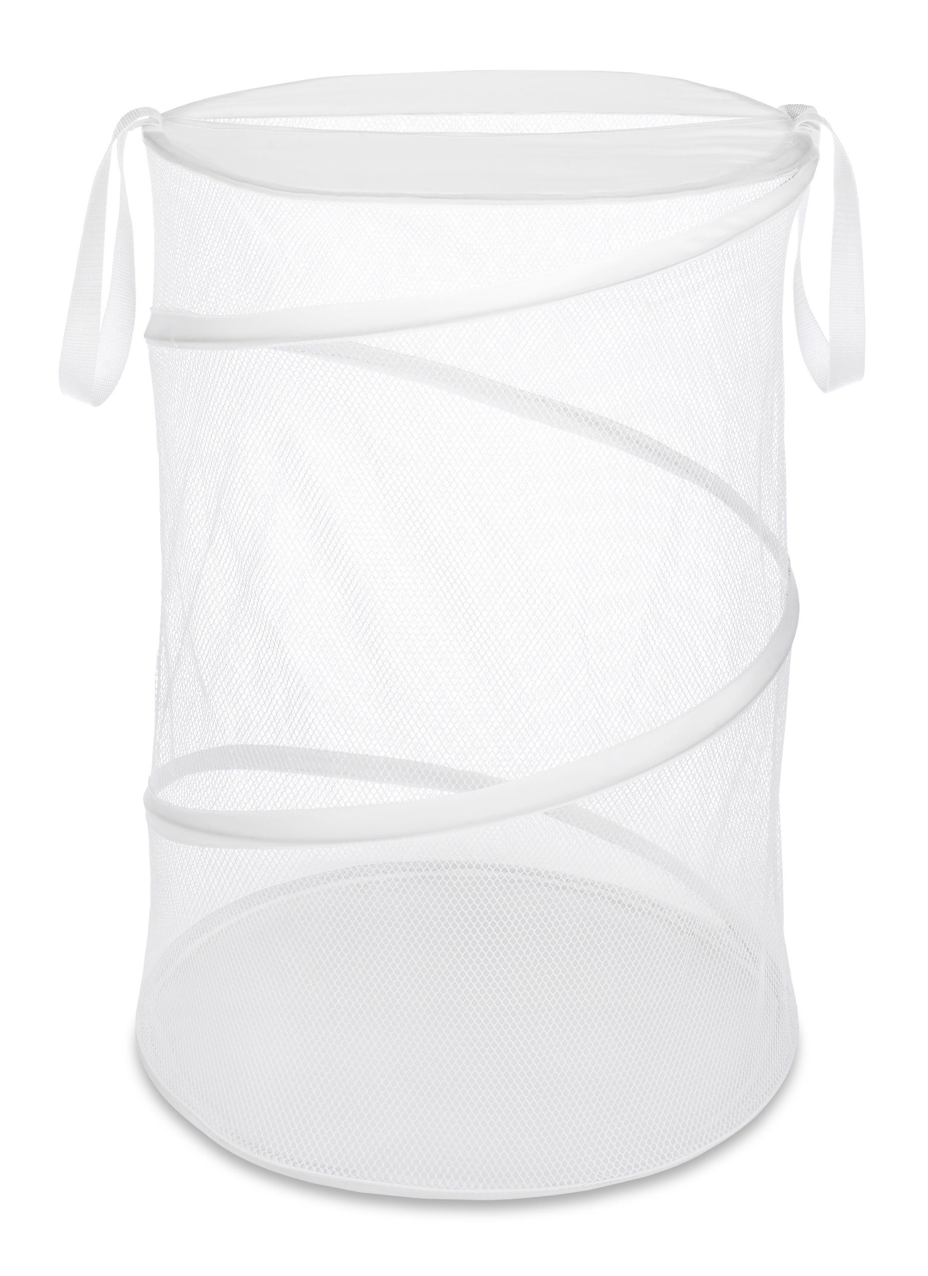 Collapsible Laundry Hamper White 18"