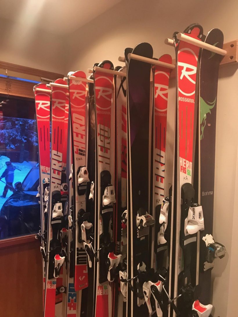 Vertical Ski and Snowboard Storage Rack