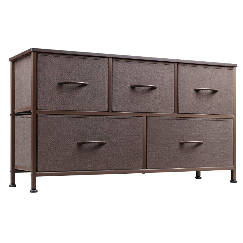 WLIVE Dresser with 5 Drawers, Fabric Storage Tower
