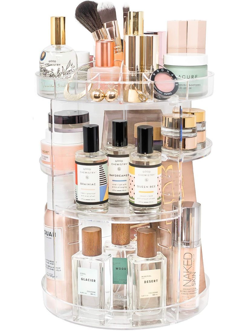 Spinning Storage for Skincare Makeup Organizer by Tranquil Abode