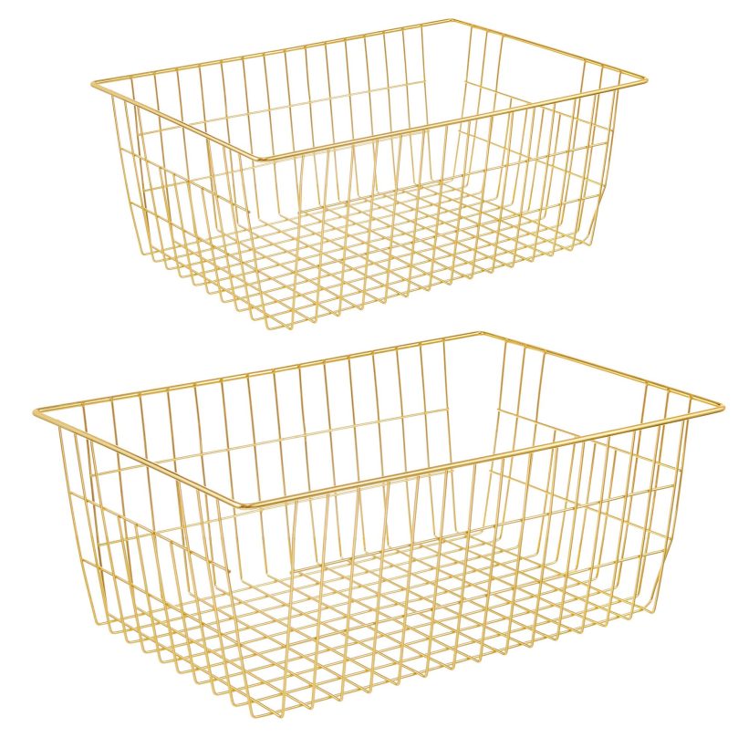 iPEGTOP Wire Storage Baskets, Large Farmhouse Metal Basket