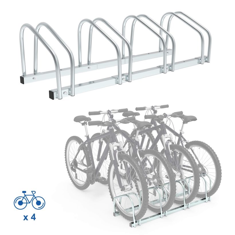 Todeco Bike Floor Rack Stand for 4 Bikes