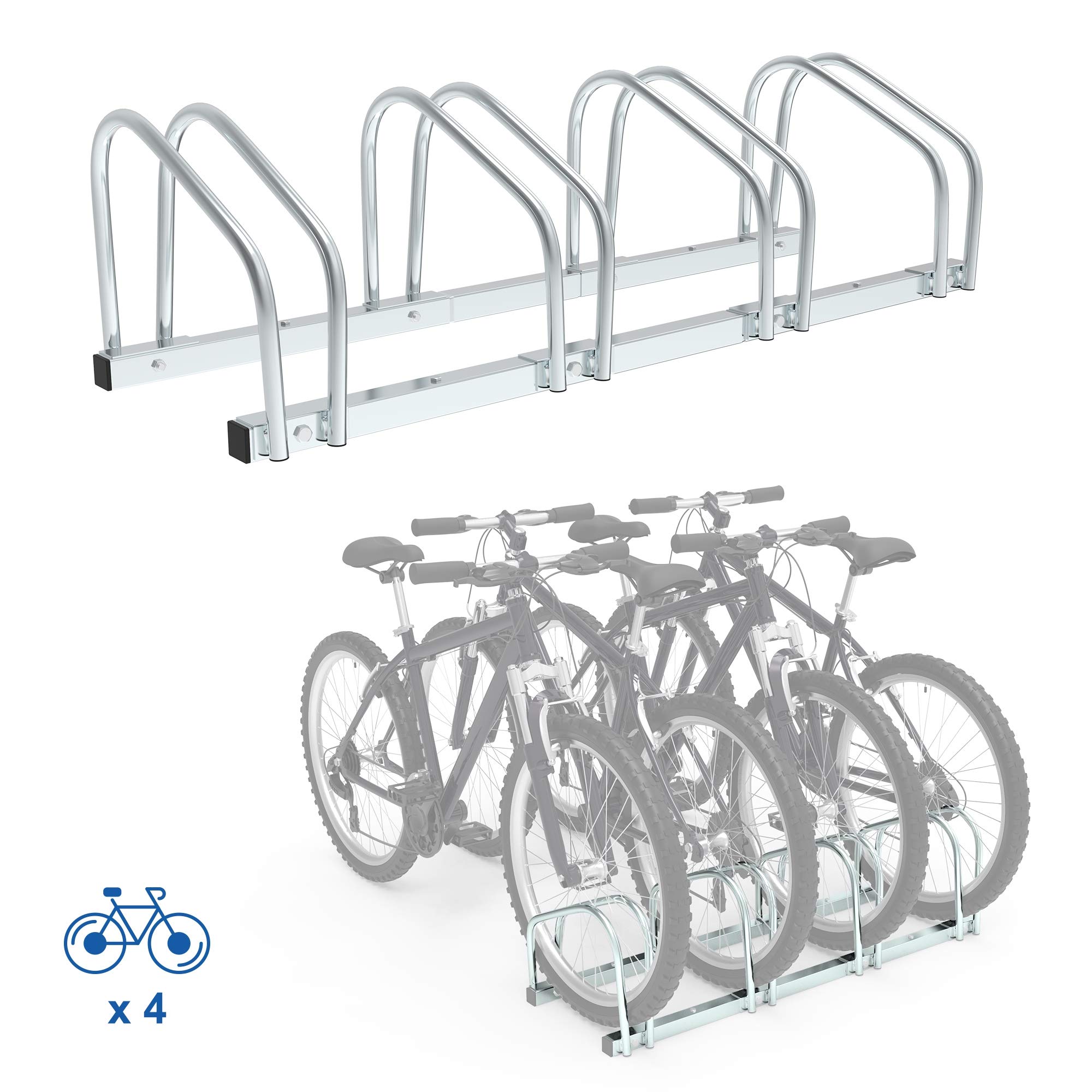 Todeco Bike Floor Rack Stand for 4 Bikes