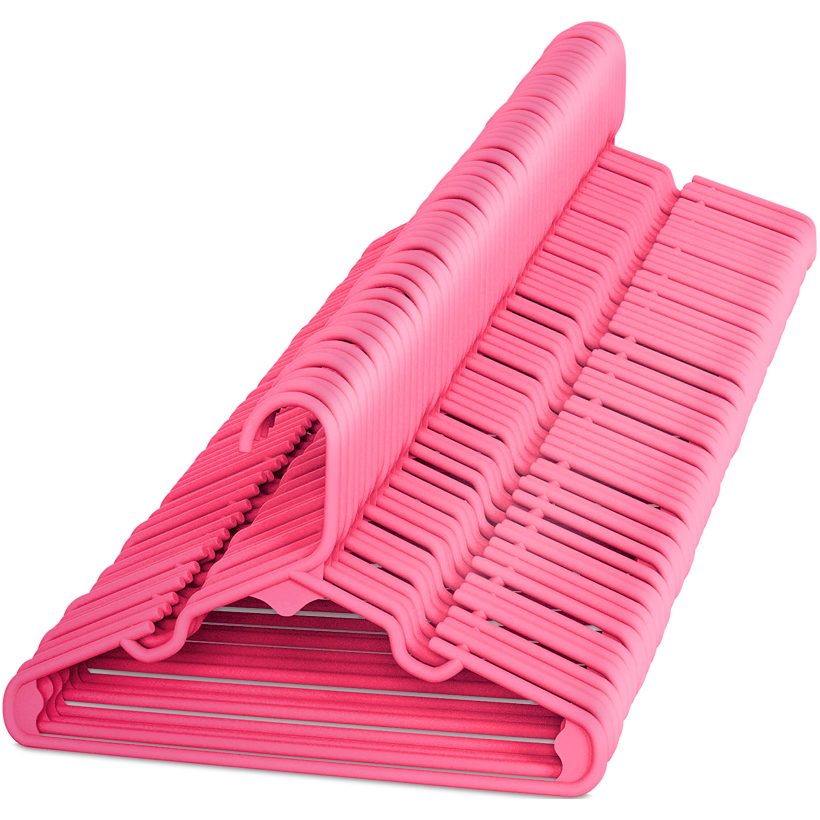 Children's Hangers Plastic Pink