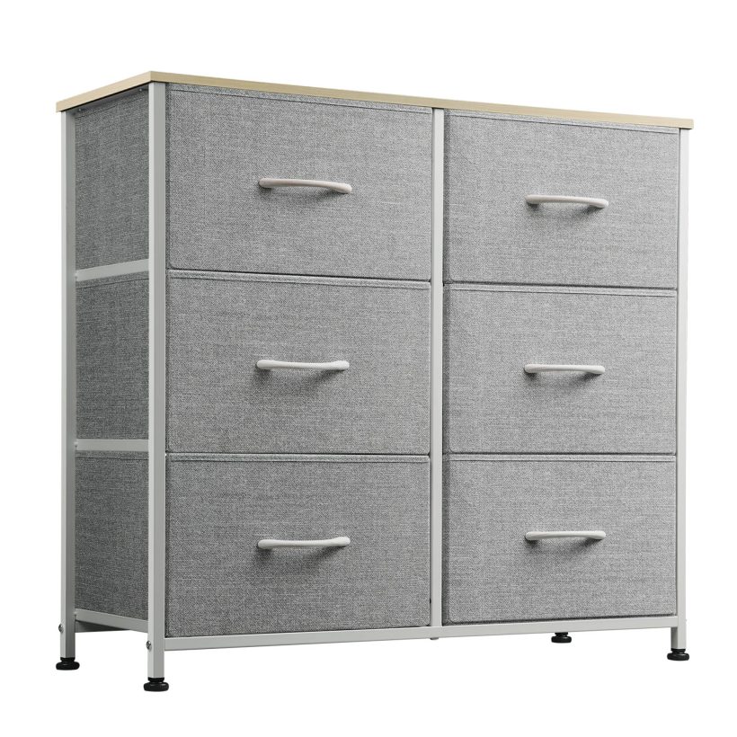 WLIVE Dresser with 6 Fabric Drawers, Storage Tower
