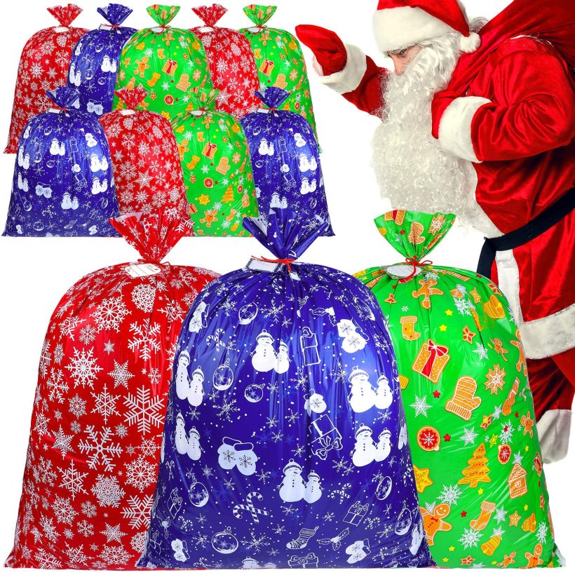 Large Holiday Plastic Storage Bag Christmas Storage