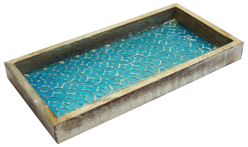 Holder for Guest Hand Towel Mosaic Tray for Luxurious Bath countertop